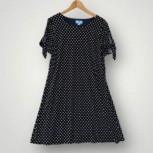 Cece Black and White Polka Dot Dress